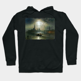 Venice, Full Moon over Santa Maria Salude Hoodie